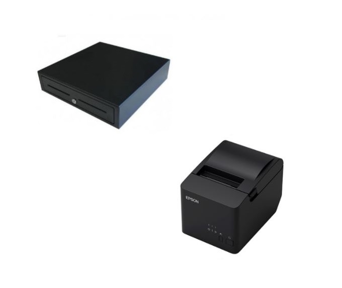 Epson TMT82IIIL Serial/USB Receipt Printer + Standard Cash Drawer